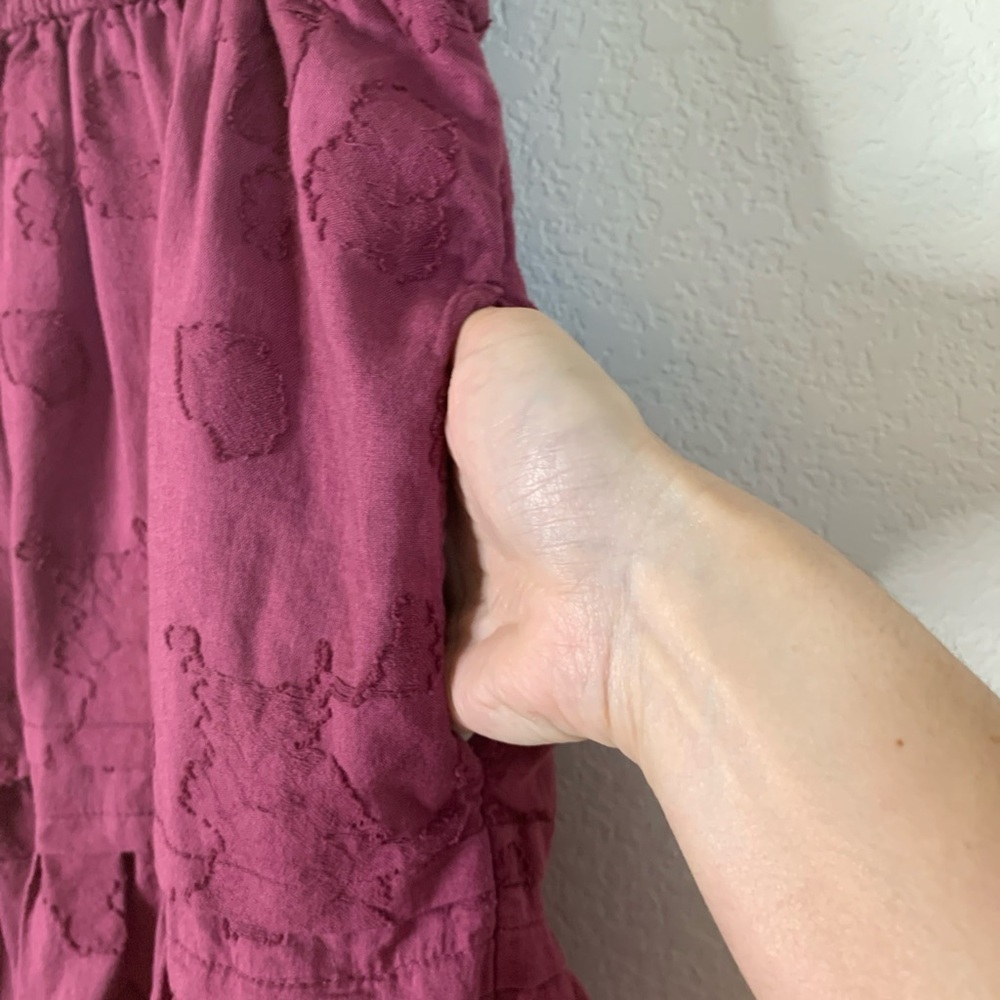 By Anthropologie The Somerset Textured Mini Dress plum M - Picture 11 of 11